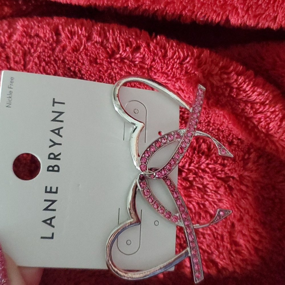 NWT Lane Bryant pink heart Earrings💕